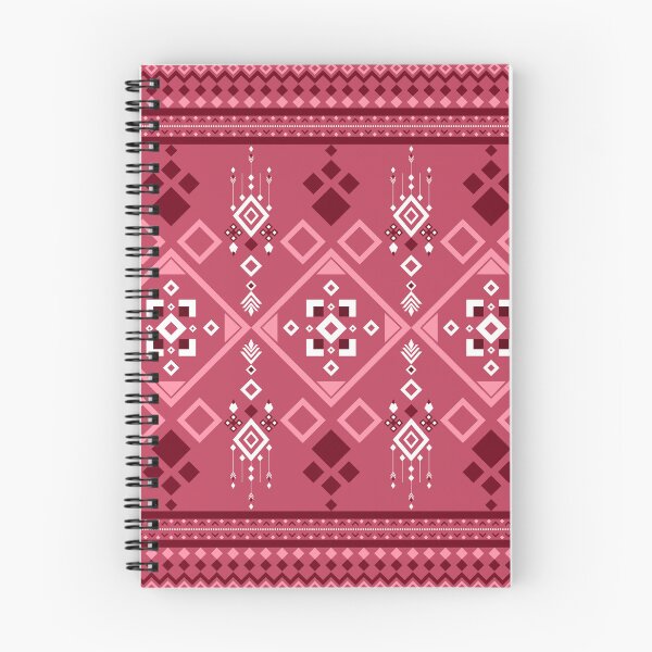 Item preview, Maroon Pink Tribal Geometric Border Pattern designed and sold by Modular Prints.