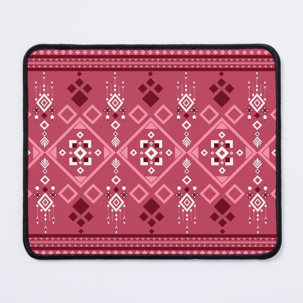 Item preview, Maroon Pink Tribal Geometric Border Pattern designed and sold by Modular Prints.