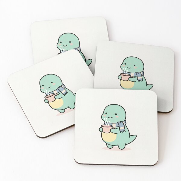 Item preview, Tea Rex Cute Dinosaur Art – Tea Lover T-Rex Illustration | Cozy Dino Print designed and sold by AbstractAuraArt.