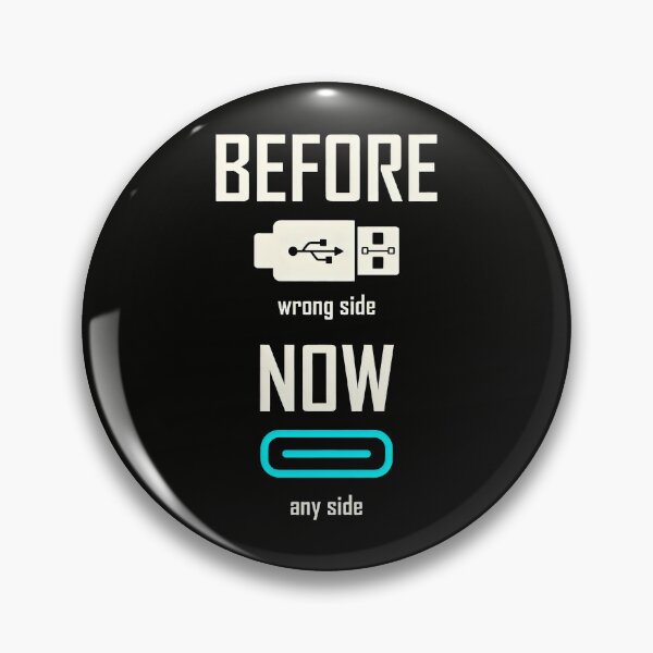 Item preview, USB Connector Humor Design with Wrong Side vs Any Side Comparison designed and sold by SplashTastic.
