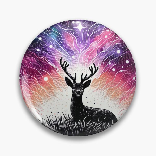 Item preview, Celestial Galaxy Roe Deer Cosmic Aurora Art designed and sold by BigBlueArt.