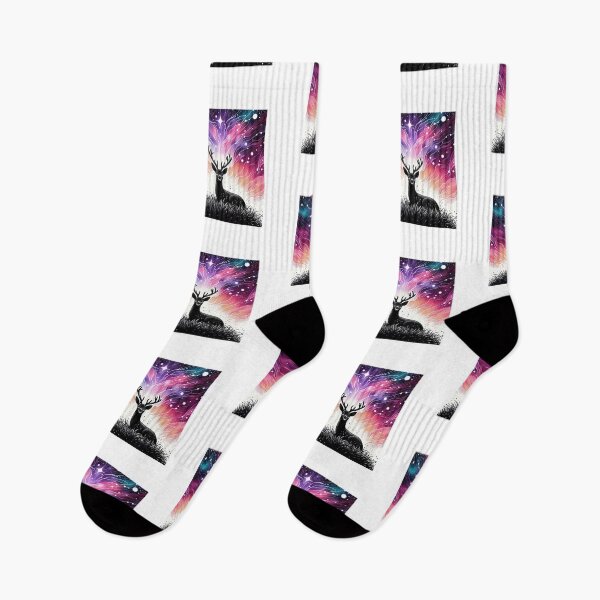 Item preview, Celestial Galaxy Roe Deer Cosmic Aurora Art designed and sold by BigBlueArt.