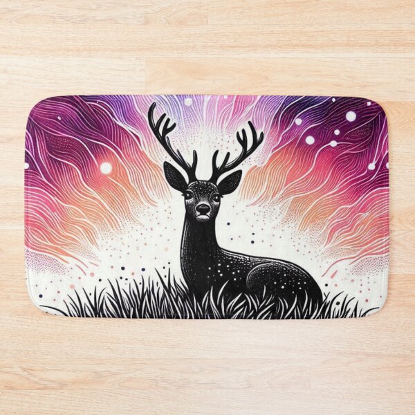 Item preview, Celestial Galaxy Roe Deer Cosmic Aurora Art designed and sold by BigBlueArt.