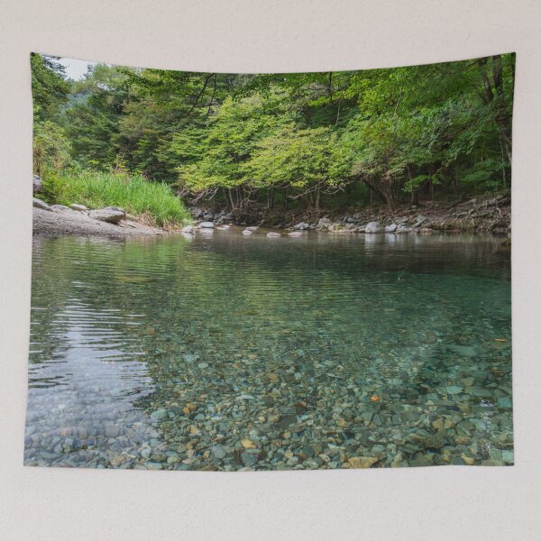 Item preview, Pristine Mountain Stream with Clear Riverbed, Kinomata River, Tochigi, Japan designed and sold by Pix4Japan.