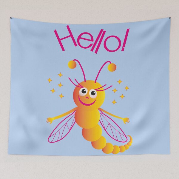 Item preview, Hello! A cheerful cartoon caterpillar with wings. Butterfly  designed and sold by ZorianArt.