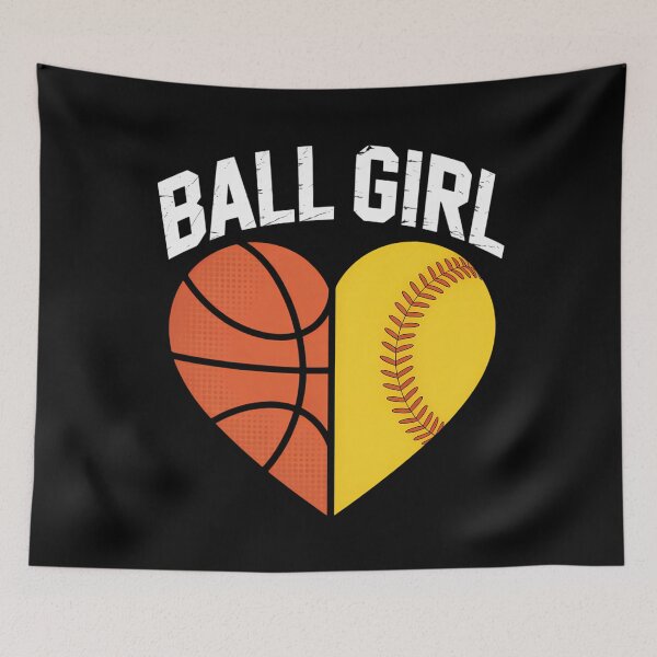 Item preview, Heart Funny Softball Basketball Support designed and sold by sterabamineh.
