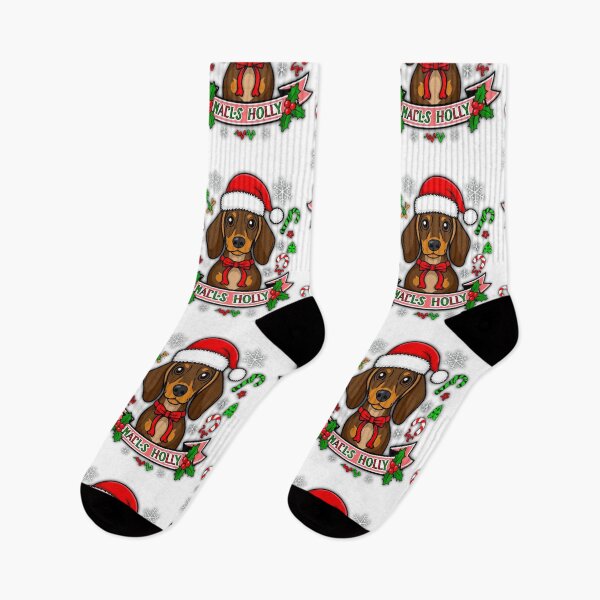 Item preview, Festive Dachshund Christmas Design – Cute Holiday Dog Illustration for Gifts & Apparel designed and sold by Sweet Dreams & Fantasia.