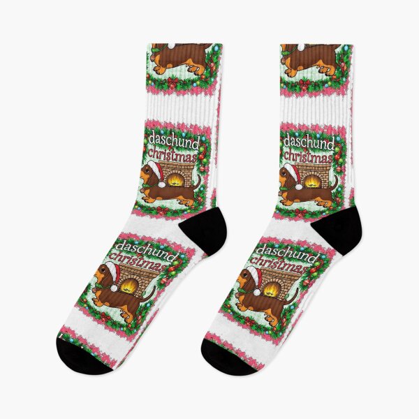 Item preview, Festive Dachshund Christmas Design – Cute Holiday Dog Illustration for Gifts & Apparel designed and sold by Sweet Dreams & Fantasia.