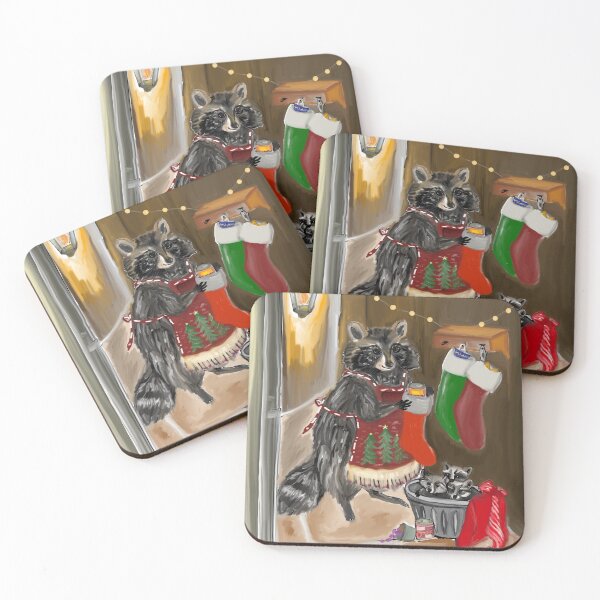 Item preview, Alley Christmas | Mama Raccoon and Her Babies designed and sold by CocoJeremy.