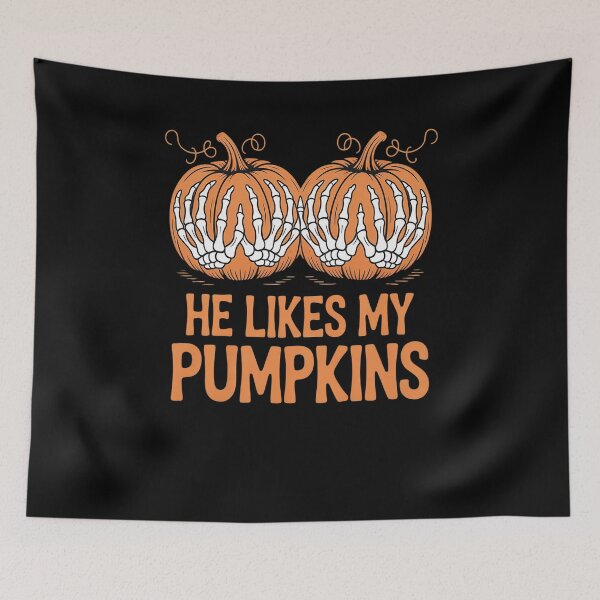 Item preview, Womens He Likes My Pumpkins Matching Couples Pumpkin Halloween  designed and sold by KotexTemu.