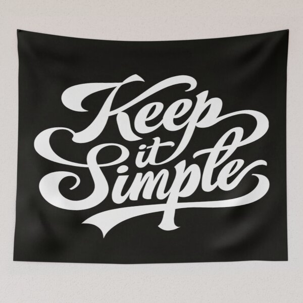 Item preview, Elegant "Keep It Simple" Script – Minimalist Black & White Motivational Typography Art for Creators designed and sold by Bright Nest Studio.