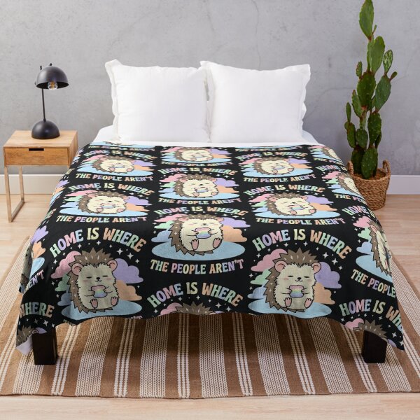 Item preview, Home Is Where – Cute Introvert Hedgehog Design designed and sold by Taans-Creation.