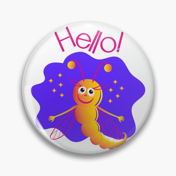 Item preview, Hello! A cheerful cartoon caterpillar with wings. Butterfly on the background designed and sold by ZorianArt.