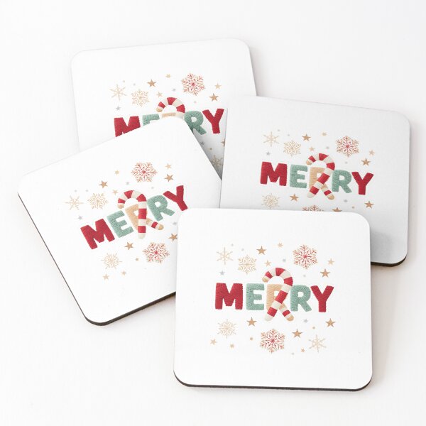 Item preview, Merry Christmas Yarn Typography Cozy Holiday Design designed and sold by MiszungART.