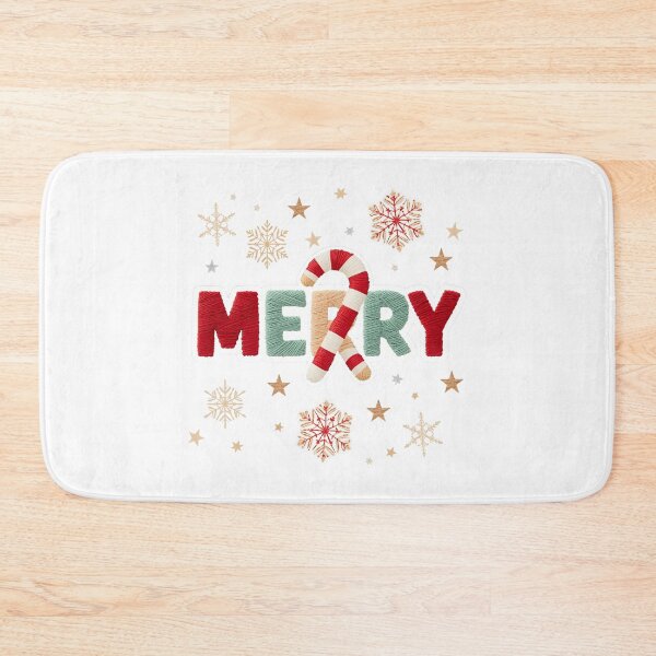 Item preview, Merry Christmas Yarn Typography Cozy Holiday Design designed and sold by MiszungART.