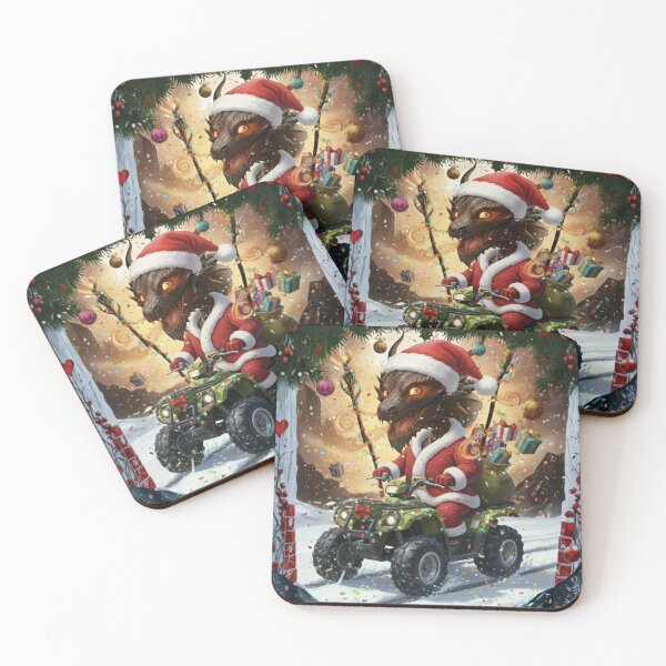 Item preview, Funny Dragon Santa on ATV Print designed and sold by Good-moods.