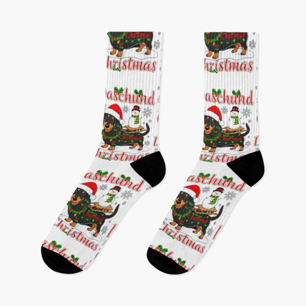 Item preview, Festive Dachshund Christmas Design – Cute Holiday Dog Illustration for Gifts & Apparel designed and sold by Sweet Dreams & Fantasia.