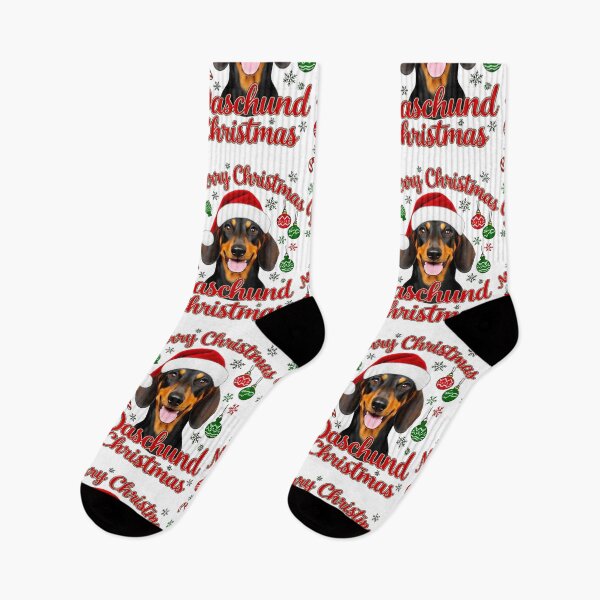 Item preview, Festive Dachshund Christmas Design – Cute Holiday Dog Illustration for Gifts & Apparel designed and sold by Sweet Dreams & Fantasia.