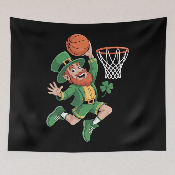 Item preview, Leprechaun Basketball Dunk St Patricks Day Sports designed and sold by sterabamineh.