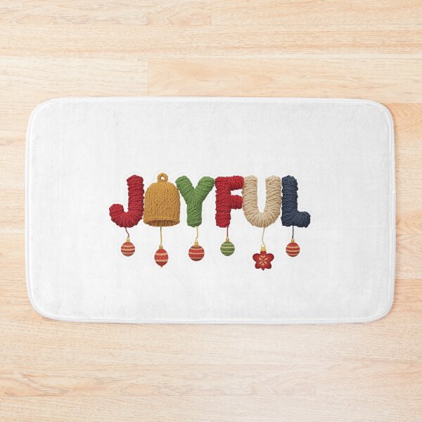 Item preview, Joyful Christmas Yarn Lettering Festive Cozy Holiday Typography designed and sold by MiszungART.