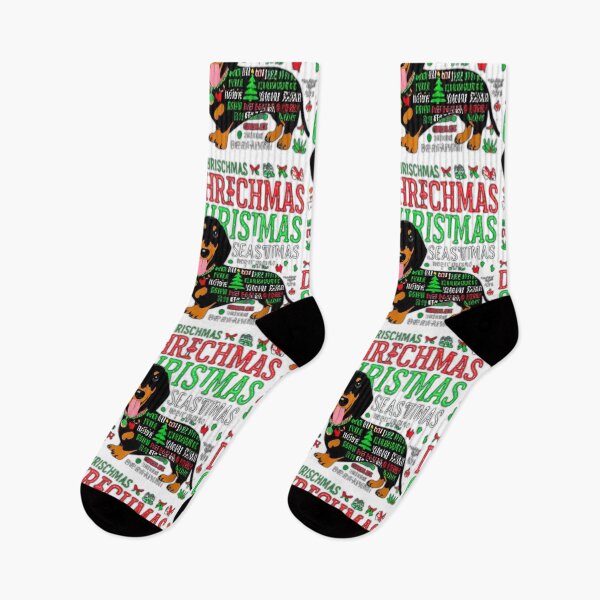 Item preview, Festive Dachshund Christmas Design – Cute Holiday Dog Illustration for Gifts & Apparel designed and sold by Sweet Dreams & Fantasia.