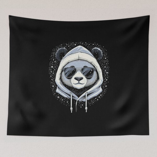 Item preview, Chill Panda Winter Hoodie | Minimal Cool Christmas Panda Design designed and sold by ColorSplash123.