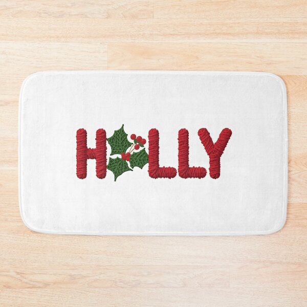 Item preview, Holly Christmas Yarn Typography Cozy Festive Winter Design designed and sold by MiszungART.