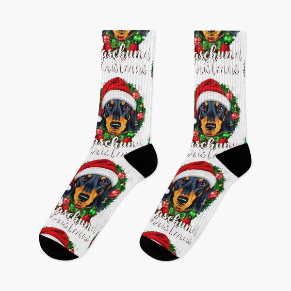 Item preview, Festive Dachshund Christmas Design – Cute Holiday Dog Illustration for Gifts & Apparel designed and sold by Sweet Dreams & Fantasia.