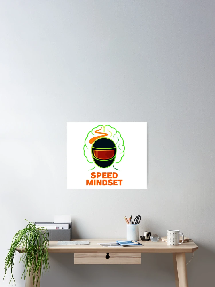 Thumbnail 2 of 3, Poster, Speed Mindset – Abstract Racing Helmet Design designed and sold by CreativePulse10.