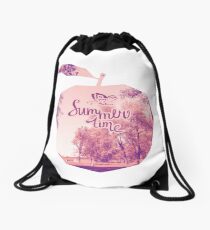 Summer apple Drawstring Bag