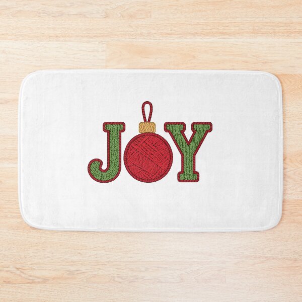 Item preview, Joy Christmas Ornament Yarn Typography Cozy Holiday Design designed and sold by MiszungART.