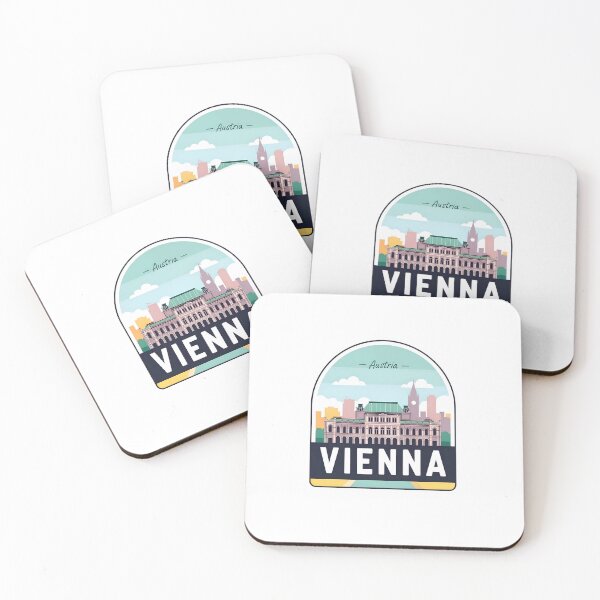 Artikelvorschau, Vienna Austria Travel Retro Emblem - Vintage Style Souvenir Desig entworfen und verkauft von Timegraf.