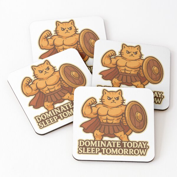 Item preview, Powerful Gladiator Cat Illustration designed and sold by Pixostick.