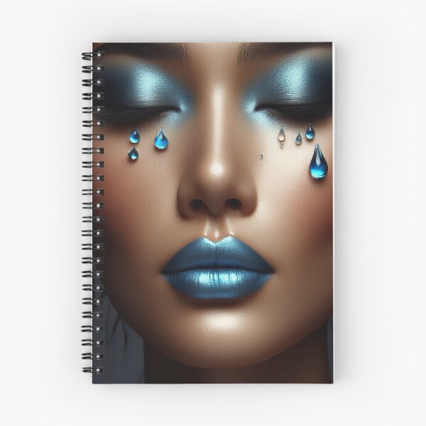Item preview, Glamorous woman's face with blue lips designed and sold by BenCoStyle.