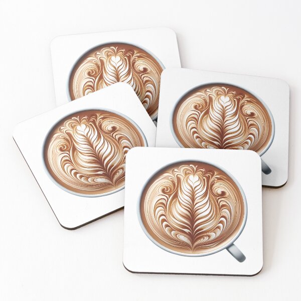 Item preview, Latte Art Coffee Barista Cafe Culture Illustration designed and sold by DrawDrip.