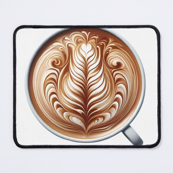 Item preview, Latte Art Coffee Barista Cafe Culture Illustration designed and sold by DrawDrip.