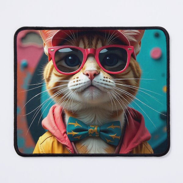 Item preview, Cat wearing a raincoat and sunglasses designed and sold by BenCoStyle.