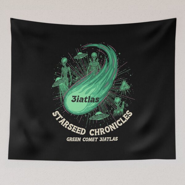 Item preview, 3iATLAS Starseed Chronicles Green Comet Alien Art designed and sold by zzz888.