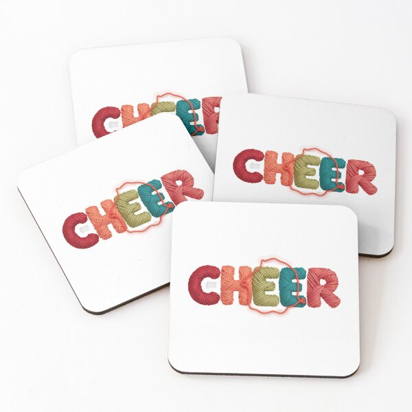 Item preview, Cheer Christmas Yarn Typography Colorful Festive Holiday Design designed and sold by MiszungART.