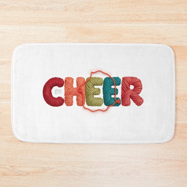 Item preview, Cheer Christmas Yarn Typography Colorful Festive Holiday Design designed and sold by MiszungART.