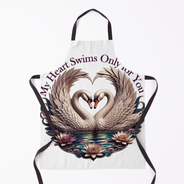 Item preview, My Heart Swims Only for You Swan Heart T-Shirt | Romantic Swan Emblem Tee | Intricate Affection Collection designed and sold by YMLux.