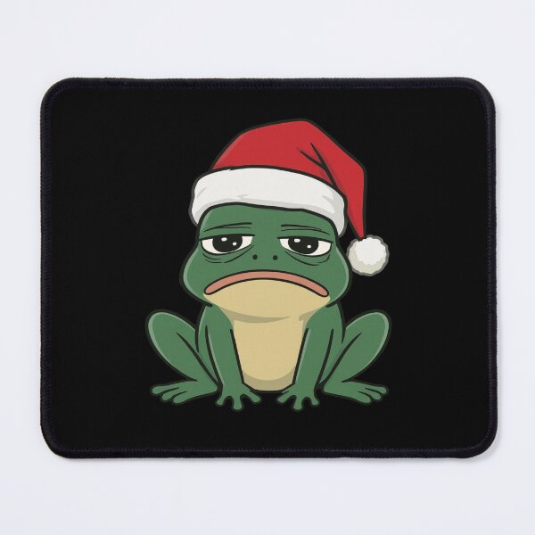 Item preview, Moody Frog in Santa Hat | Funny Minimal Christmas Frog designed and sold by ColorSplash123.