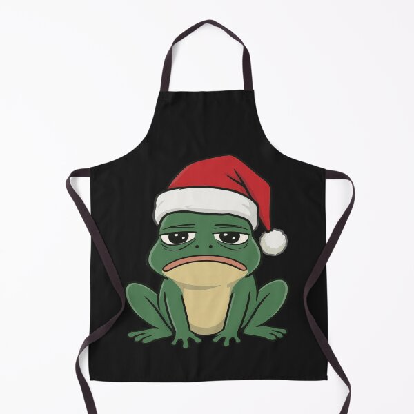 Item preview, Moody Frog in Santa Hat | Funny Minimal Christmas Frog designed and sold by ColorSplash123.