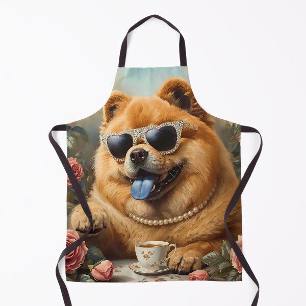 Item preview, Chow Chow Dog Art – Adorable Luxury Pup with Sunglasses, Pearls & Espresso designed and sold by Kmcantley.