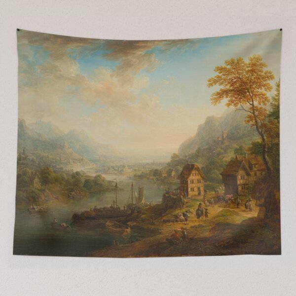 Artikelvorschau, Landschaft mit Fluss, 1765 von Christian Georg Schützen dem Älteren entworfen und verkauft von AngyDesigns49.