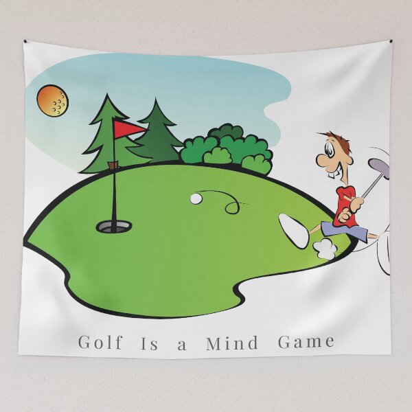 Item preview, Golf Is A Mind Game" Funny Golfing Gift Idea designed and sold by PixelWaveBD.