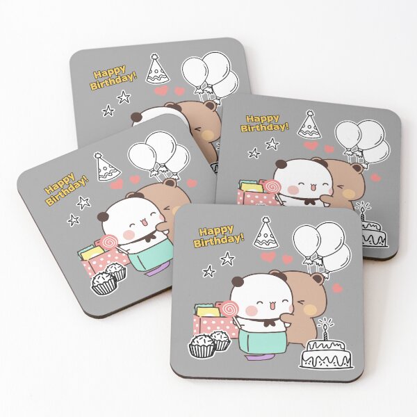Item preview, Happy Birthday from DuDu Bear and BuBu Panda designed and sold by Pandety.