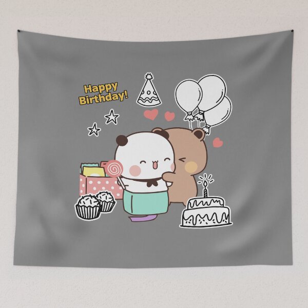 Item preview, Happy Birthday from DuDu Bear and BuBu Panda designed and sold by Pandety.