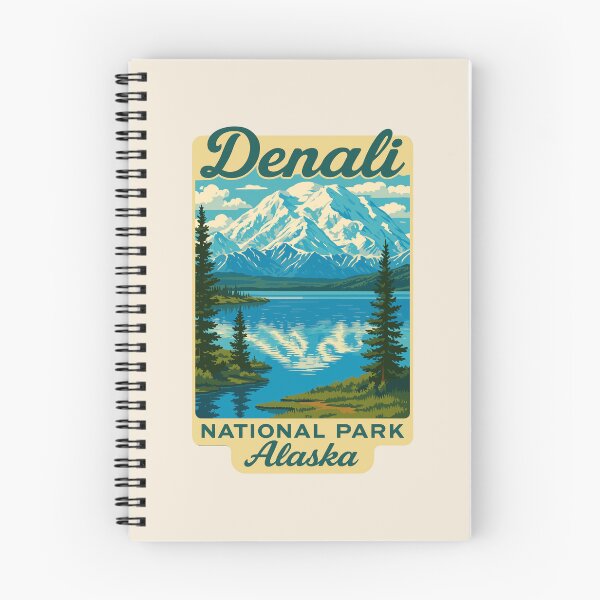 Item preview, Denali National Park Retro Mountain Wilderness designed and sold by Gideon Emmerich.