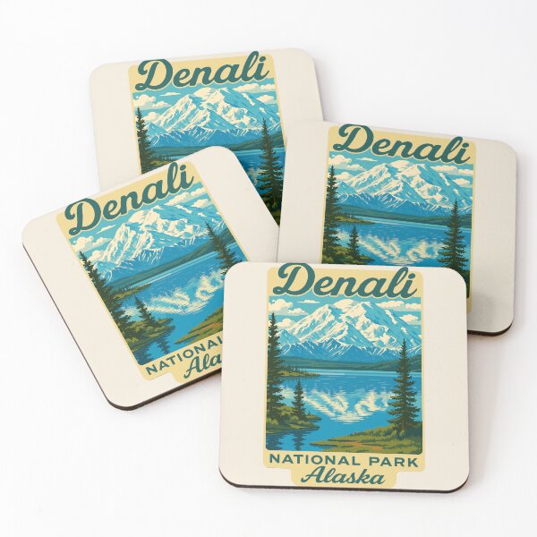 Item preview, Denali National Park Retro Mountain Wilderness designed and sold by Gideon Emmerich.